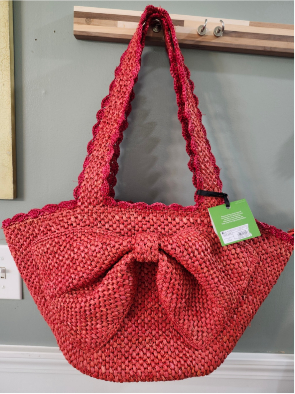 Women's Kate Spade Straw Tote Bag One Size Orange